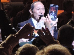 Paul Anka goes into the crowd at the New Jersey Performing Arts Center. (Photo by Mike Morsch)