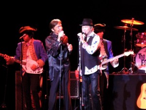 Mark Lindsay, left, of Paul Revere and the Raiders, and Mickey Dolenz of the Monkees performed the "50 Summers of Love" show July 27, 2017, at the Mayo Center for Performing Arts in Morristown, N.J. (Photo by Mike Morsch)